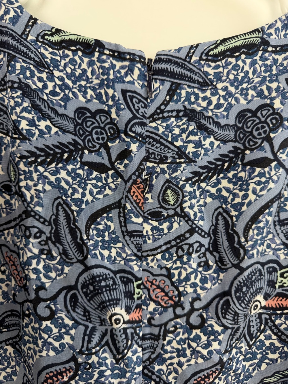 Tory Burch Navy Floral Sleeveless Shift Dress - Picture 7 of 10